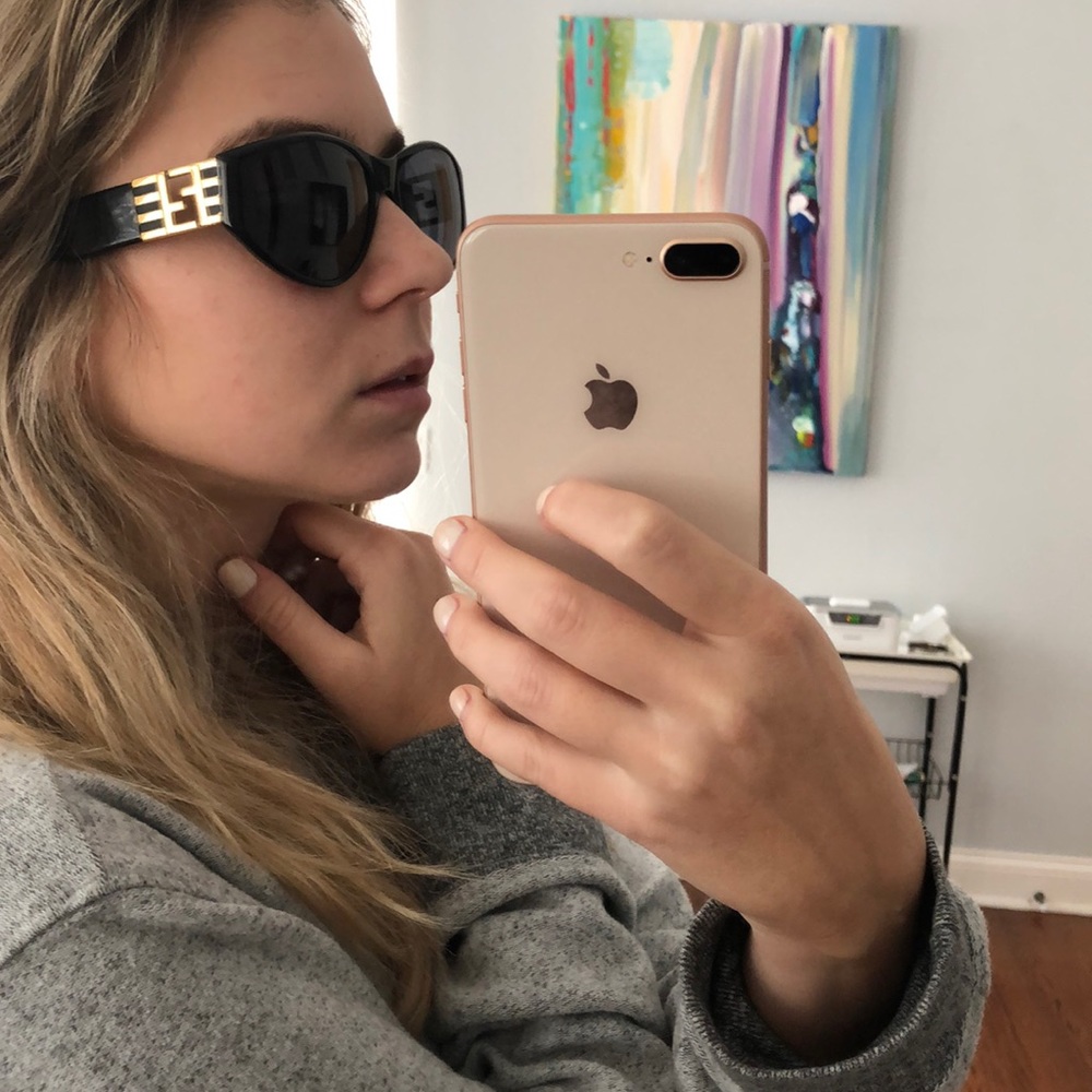 vintage Fendi sunglasses with gold logo